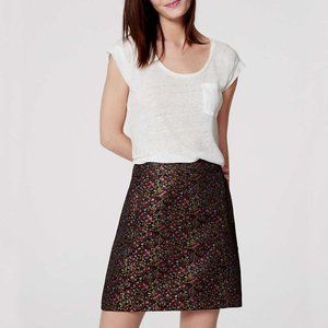 Ann Taylor Loft Hydrangea Pocket Shift Short Skirt